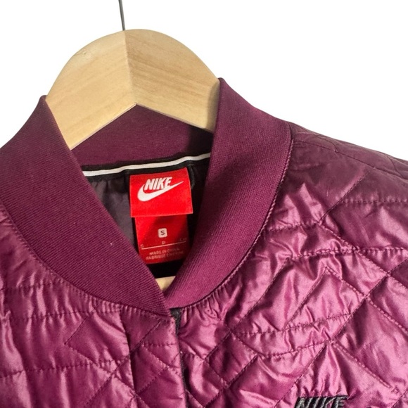 Nike Quilted Bomber Jacket Full Zip Sportswear Casual Women's Size Small - Picture 5 of 5